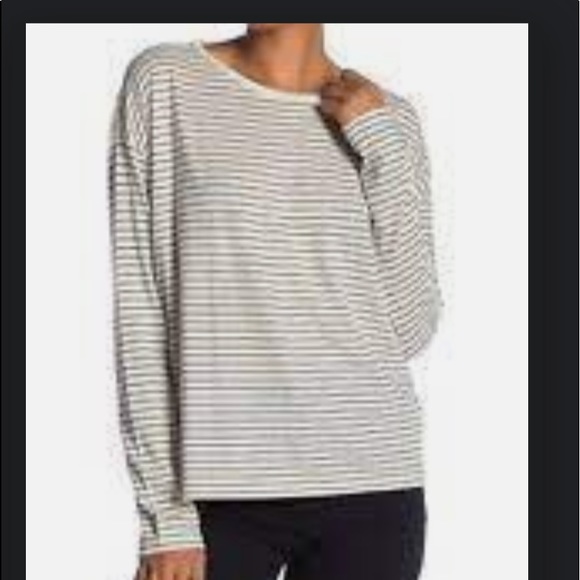 VINCE- Pencil stripe long sleeve Pima cotton shirt - Picture 3 of 5